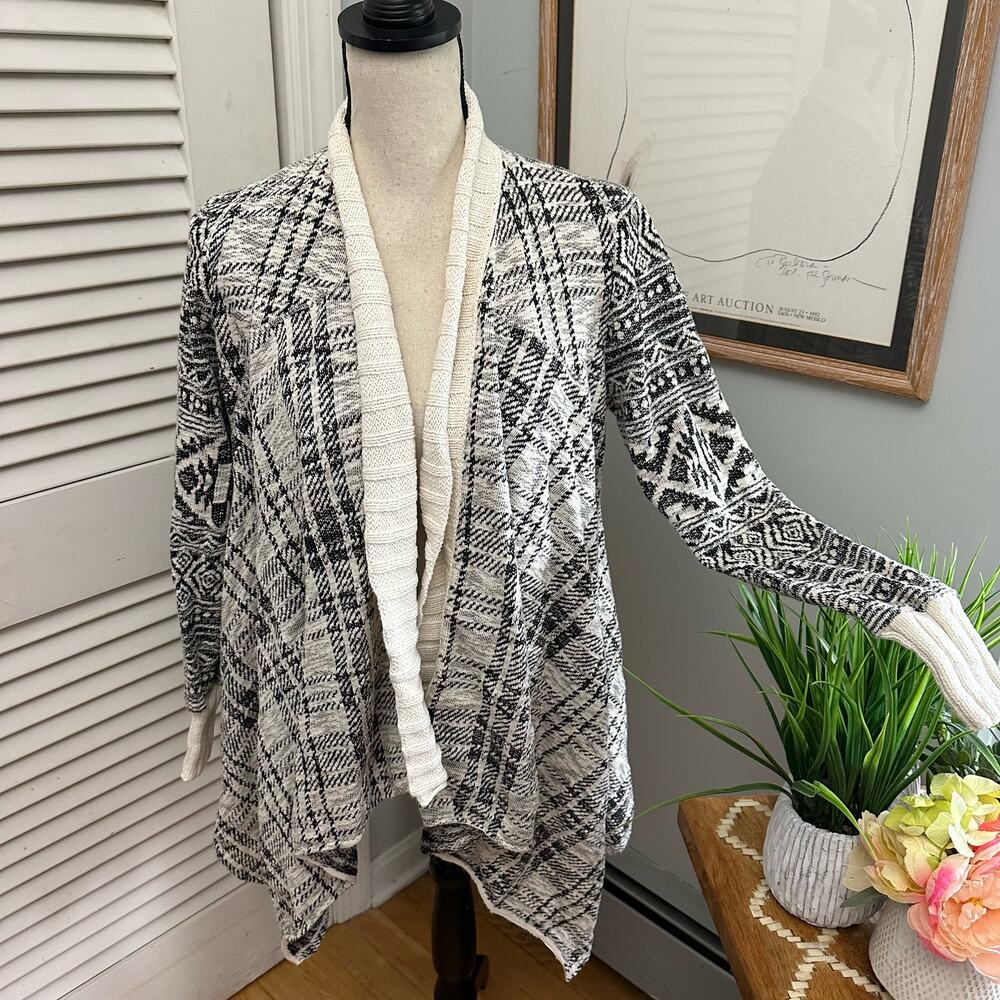 Anthropologie Tiny Sweater Womens Large Mazarine Cardigan Open Relaxed Boho Chic